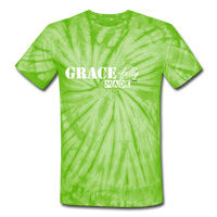 GRACE-fully MADE (wl): Unisex Tie Dye T-Shirt - spider lime green