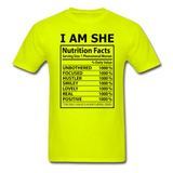 I AM SHE: Unisex Classic T-Shirt - safety green