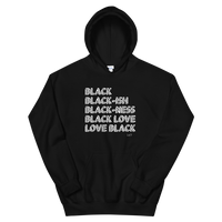 LOVE BLACK: Unisex Hoodie