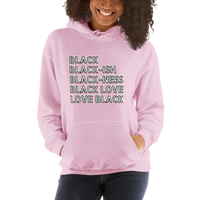 LOVE BLACK: Unisex Hoodie