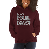 LOVE BLACK: Unisex Hoodie