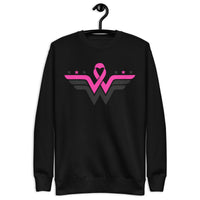 WONDER WARRIOR/ BREAST CANCER AWARENESS: Unisex Premium Sweatshirt