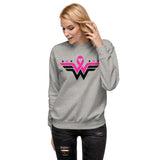 WONDER WARRIOR/ BREAST CANCER AWARENESS: Unisex Premium Sweatshirt