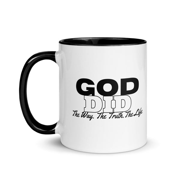GOD DID: Mug with Color Inside