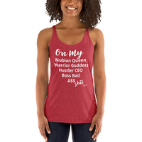 On My Sh&t: Women's Racerback Tank